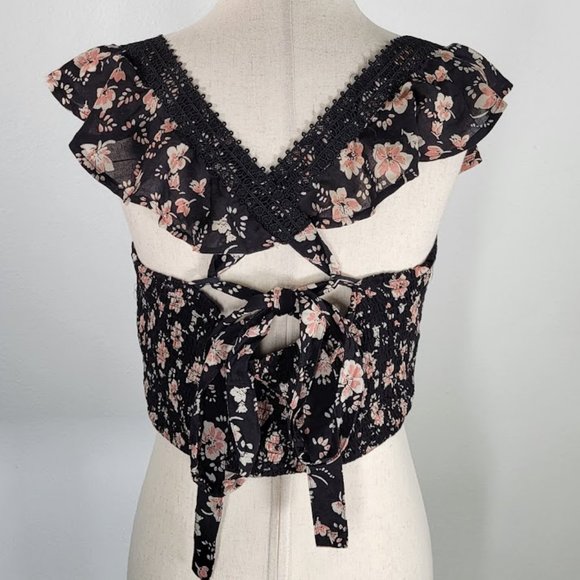FREE PEOPLE bijou floral crop top Sz 12 NEW - Picture 7 of 10